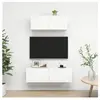 vidaXL Vidaxl Ensemble De Meubles Tv 2 Pcs Blanc Bois D'ingénierie