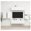 vidaXL Ensemble de meuble TV 8 pcs Blanc Aggloméré