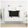 vidaXL Ensemble de meuble TV 6 pcs Blanc Aggloméré