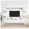 vidaXL Ensemble de meuble TV 8 pcs Blanc Aggloméré