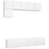 vidaXL Ensemble de meuble TV 5 pcs Blanc Aggloméré