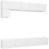 vidaXL Vidaxl Ensemble De Meubles Tv 5 Pcs Blanc Bois D'ingénierie