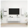 vidaXL Ensemble de meuble TV 5 pcs Blanc Aggloméré