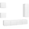 vidaXL Vidaxl Ensemble De Meubles Tv 5 Pcs Blanc Bois D'ingénierie