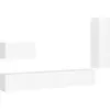 vidaXL Vidaxl Ensemble De Meubles Tv 4 Pcs Blanc Bois D'ingénierie