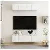 vidaXL Meubles TV 4 pcs Blanc 60x30x30 cm Aggloméré