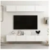 vidaXL Meubles TV 4 pcs Blanc 100x30x30 cm Aggloméré