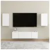vidaXL Ensemble de meubles TV 4 pcs Blanc Aggloméré