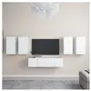 vidaXL Ensemble de meuble TV 6 pcs Blanc Aggloméré