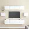 vidaXL Ensemble de meuble TV 6 pcs Blanc Aggloméré