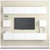 vidaXL Vidaxl Ensemble De Meubles Tv 6 Pcs Blanc Bois D'ingénierie