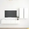 vidaXL Ensemble de meubles TV 4 pcs Blanc Bois d'ingénierie 3078686