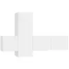 vidaXL Vidaxl Ensemble De Meubles Tv 3 Pcs Blanc Bois D'ingénierie