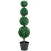 vidaXL Plante de buis artificiel avec pot Forme de boule Vert 90 cm