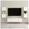 vidaXL Ensemble de meubles TV 6 pcs Blanc Aggloméré