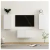 vidaXL Ensemble de meubles TV 3 pcs Blanc Aggloméré