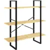 vidaXL Bibliothèque à 3 niveaux 100x30x105 cm Bois de pin massif