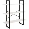 vidaXL Bibliothèque à 3 niveaux Blanc 100x30x105 cm Bois de pin massif