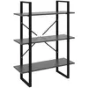 vidaXL Bibliothèque Gris 80x30x105 cm Aggloméré