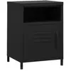 vidaXL Table de chevet Noir 35x35x51 cm Acier