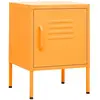 vidaXL Table de chevet Jaune moutarde 35x35x51 cm Acier