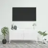 vidaXL Meuble TV Blanc 105x35x50 cm Acier