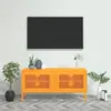 vidaXL Meuble TV Jaune moutarde 105x35x50 cm Acier
