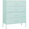 vidaXL Commode Vert menthe 80x35x101,5 cm Acier