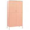 vidaXL Garde-robe Rose 90x50x180 cm Acier
