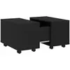vidaXL Table basse Noir 60x60x38 cm Aggloméré