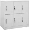 vidaXL Armoire à casiers Gris clair 90x45x92,5 cm Acier
