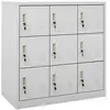 vidaXL Armoire à casiers Gris clair 90x45x92,5 cm Acier