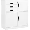 vidaXL Armoire de bureau Blanc 90x40x102 cm Acier