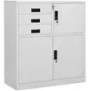 vidaXL Armoire de bureau Gris clair 90x40x102 cm Acier