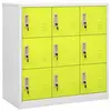 vidaXL Armoire à casiers Gris clair et vert 90x45x92,5 cm Acier