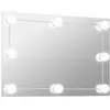 vidaXL Miroir mural avec lampes LED Rectangulaire Verre