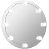 vidaXL Miroir mural avec lampes LED Rond Verre