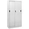 vidaXL Armoire à bureau porte coulissante Gris clair 90x40x180cm Acier