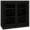 vidaXL Armoire à portes coulissantes Noir 90x40x90 cm Acier