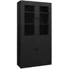 vidaXL Armoire de bureau Noir 90x40x180 cm Acier