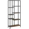 vidaXL Étagère à livres 80x30x180 cm Acier et bois d'ingénierie