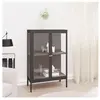 vidaXL Buffet Anthracite 75x35x105 cm Acier et verre