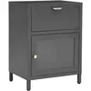 vidaXL Table de chevet Anthracite 40x30x54,5 cm Acier et verre