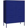 vidaXL Armoire à tiroirs Bleu marine 80x35x101,5 cm Acier