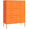 vidaXL Armoire à tiroirs Orange 80x35x101,5 cm Acier