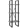 vidaXL Bibliothèque à 3 niveaux gris béton 40x30x105cm bois ingénierie