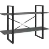 vidaXL Bibliothèque à 2 niveaux Gris 100x30x70 cm Bois de pin massif