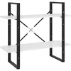 vidaXL Bibliothèque à 2 niveaux Blanc 80x30x70 cm bois d'ingénierie