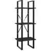 vidaXL Bibliothèque à 3 niveaux Gris 40x30x105 cm Aggloméré