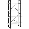 vidaXL Bibliothèque à 4 niveaux Blanc 80x30x140 cm bois d'ingénierie
